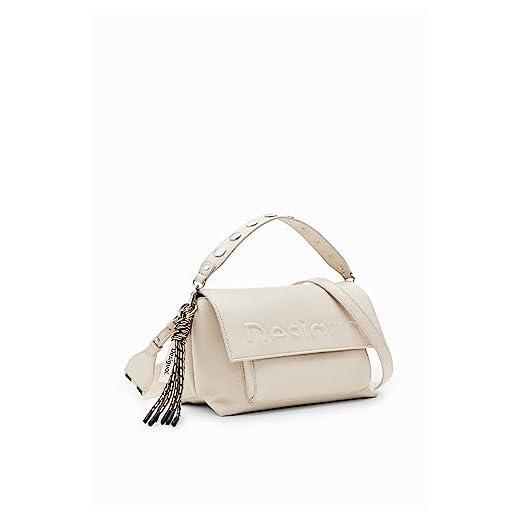 Desigual Bols_Half Logo Venecia 2.0, Across Body Bag para Mujer, Blanco, Einheitsgröße