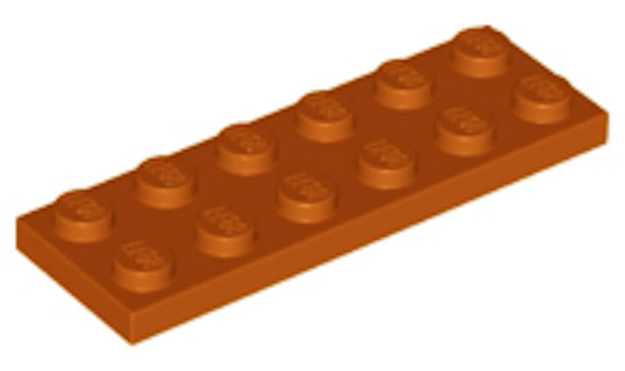 LEGO Plate 2 x 6 Part 3795 (Dark Orange, 10, Bricks) โ image 1