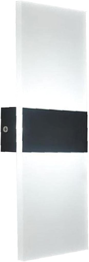Nicedier LED Wall Light Sconce Lamp Modern Acrylic Decorative for Bedroom Living Room Hallway 14x6cm White Light Black Room Decor