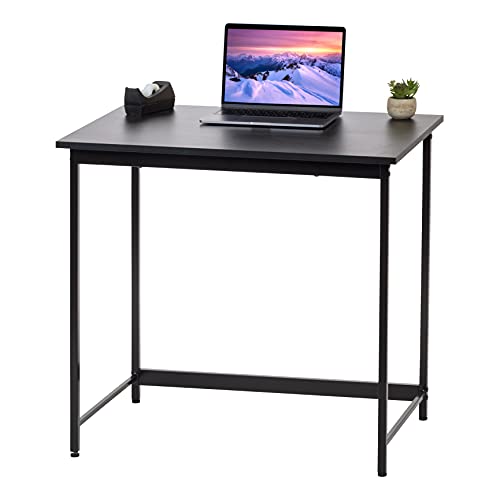 Iris Usa 32 Inch Modern Laptop And Computer Desk Office Table For Home Office, Water And Scratch Resistant Surface Gaming Desk, Easy To Assemble Black Desk #TOP28