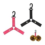 zhuohai Pom Pom Holder Hanger for Cheer Bag Backpack Straps，Dance & Sports Squads Cheerleader Backpack Tags for Cheer Bag Accessories