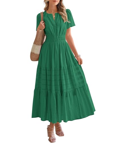 BTFBM Womens Summer 2025 Casual Midi Maxi Dresses Lightweight Short