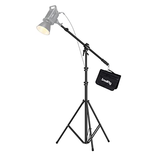 SmallRig RA-S280A Light Stand for Shooting with Boom Arm, Adjustable Height (Up to 110.2 inches (280 cm)) for Strobes, Video Lights, Softboxes, Tripod 3737