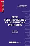 Droit constitutionnel et institutions politiques (2020)