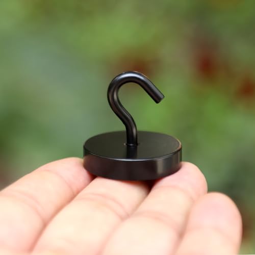 Image of Neosmuk Magnetic Hooks Steel Tube Design for Cruise,100lb+ Black,10 Pack | Cruise Ship Essentials,Heavy Duty Magnett Hooks for Cabins, Refrigerator, Grill, Hanging, and Travel Extra Strong Must-Haves