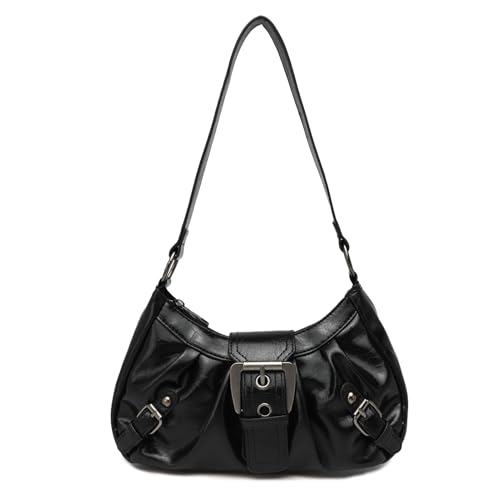 Stile unico: questa borsa da donna adotta lo stile vintage americano e europeo, il vento Merard, il vento vintage americano, il vento di terra di scarto per il vecchio design, lo stile della borsa da motocicletta per ragazze, la personalità della moda