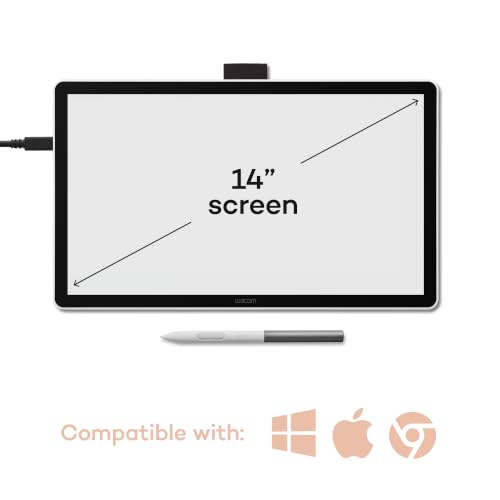Image of Wacom One 14, Drawing Tablet with IPS Fulll HD Laminated Screen & Pen