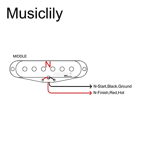 Wilkinson High Output Ceramic Single Coil Middle Pickup for Strat Style Electric Guitar Cream - Image 3