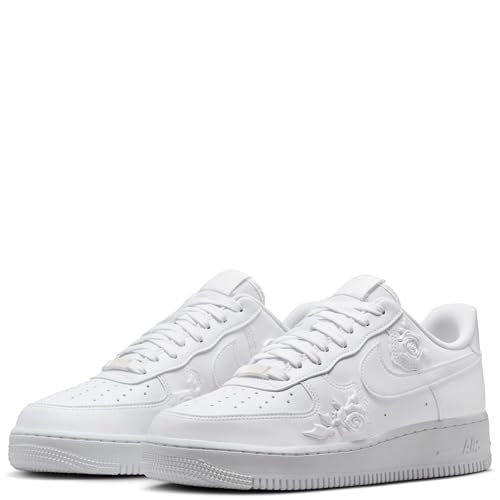 Nike Air Force 1 Low Women White/White-Black-Rose HF2016-100 Size 9