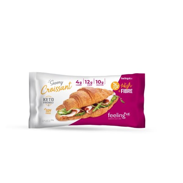 FEELING OK Croissant Optimize Salty - Croissant Proteico Salato "Stage 2" (Box da 50 gr x 10 Croissant).