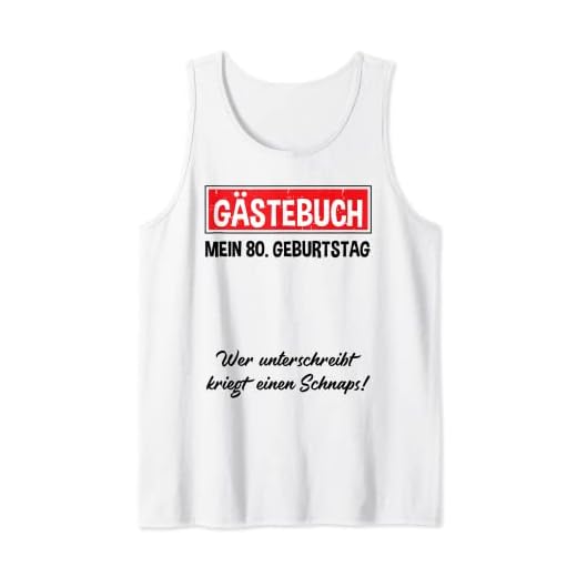 Libro de visitas para fiesta de 80 cumpleaños para diferenciar 80 años Camiseta sin Mangas