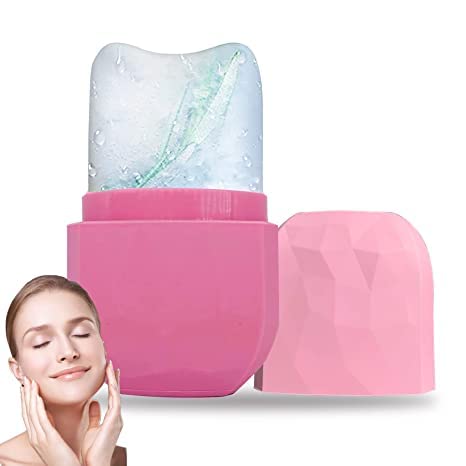 Ice Roller For Face And Eye,Upgrated Diamond Ice Face Roller,Facial Beauty Ice Roller Skin Care Tools, Ice Facial Cube, Gua Sha Face Massage, Silicone Ice Mold For Face Beauty (Red) #TOP6