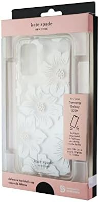 Kate Spade Defensive Hardshell Case for Galaxy S20+ (White Hollyhock/Clear) image 3