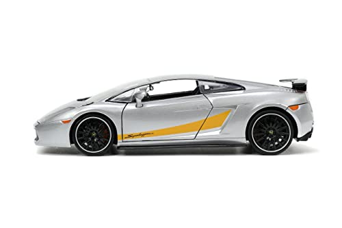 Jada Toys Hyper-Spec 1:24 Lamborghini Gallardo Superleggera Die-cast Car Silver, Toys for Kids and Adults by Jada - Used condition - Image 4
