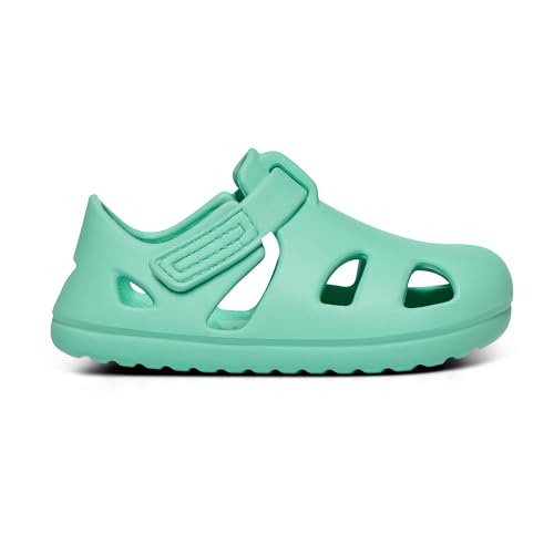 Ten Little Splash Sandals for Baby, Toddler & Kids, Adjustable, Closed Toe Water Sandals for Boys and Girls - Lightweight, Quick Drying Kids Water Shoes, and Flexible EVA with Traction - Aqua Mint, 3