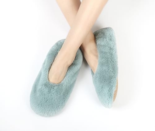 Image of Keyela Women's Ballerina Slippers,Non-Slip Bedroom Slippers Socks | Soft fuzzy slipper socks for ladies Indoor home slippers Cozy sock slippers Ballet Slippers