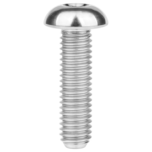 Image of Titanium Bolt M4x6 8 10 12 15 20mm Hex Head Screws for Bicycle Pack of 4 (Silver, M4x15mm)
