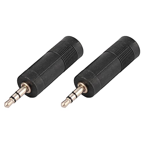 Conector de audio uxcell 6.35mm hembra a 3.5mm macho x2 miniatura 4