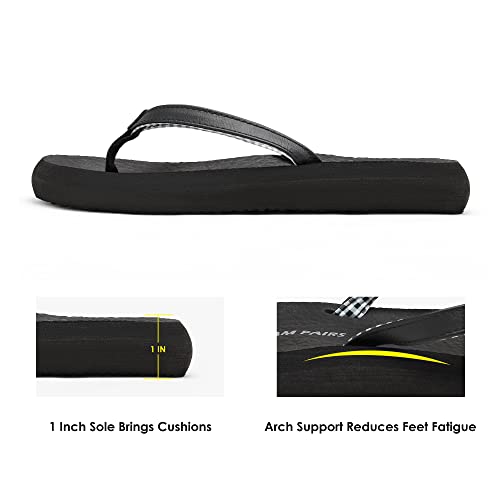 DREAM PAIRS Women's Arch Support Flip Flops, Comfortable Soft Cushion Thong Sandals for Summer Beach Daily Casual Wear2