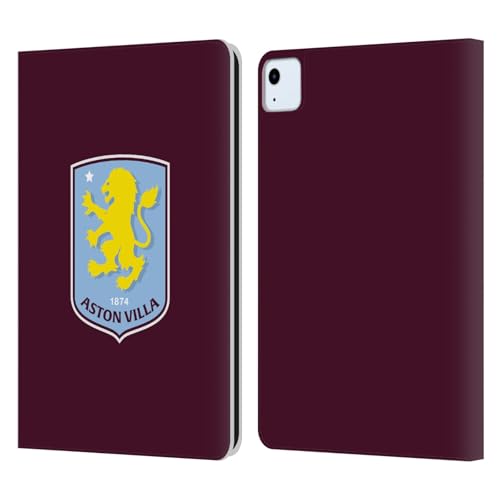 Licenza Ufficiale Aston Villa Football Club Granata Design con Stemma 2024 Custodia Cover pelle a Portafoglio Compatibile con Apple iPad Air 11
