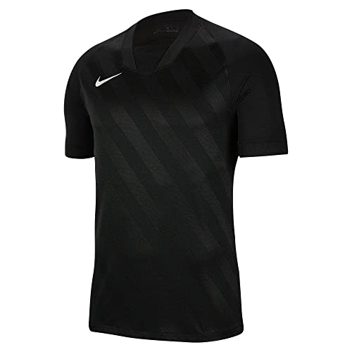 NIKE Y NK Dry CHALNG III JSY SS T-Shirt, Unisex-Child, Black/Black/White, L (12 años)