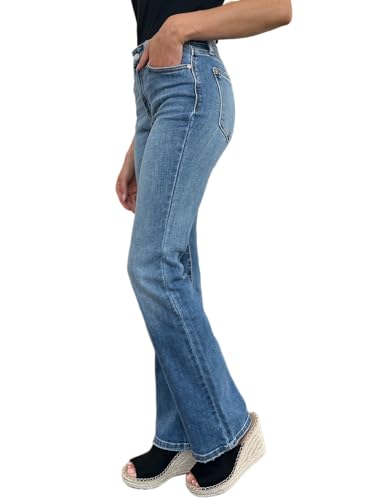 Judy Blue Women's Mid-Rise Waist Straight Jeans4
