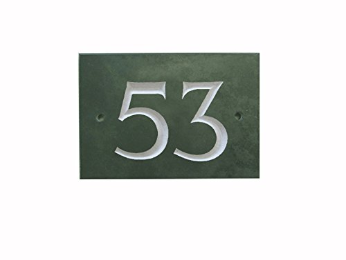 Green Slate House Number (1-99) (No 53)