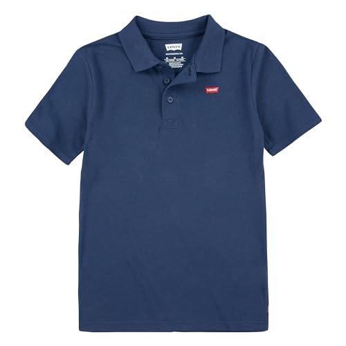 Image of Levi's Boys Lvb Back Neck Tape Polo Shirt, Dress Blues, 14 Years UK