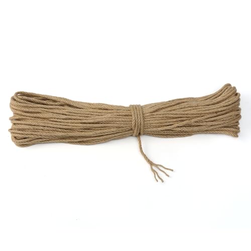 Jute Twine String,164 Feet 1/4 Inch Natural Jute Rope,4ply Thin Ribbon Hemp Twine for Gift Wrapping Craft Plant Garden Christmas Handmade Arts Decoration Packing String Home Decor - image 8
