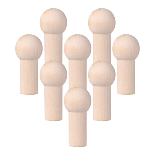 Yardwe Holz Wandhaken 8 Stück, Kleiderhaken mit Schrauben, für...