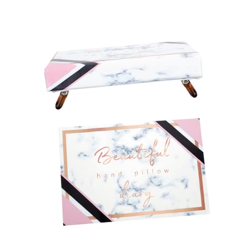 Ipetboom 1 セット マニキュアハンドピローセット 快適な枕 キット ネイルピローハンドレスト ブラシ 手首パッド マニキュア枕 マニキュア アクセサリー マニキュア供給 手枕 塩ビ 白い
