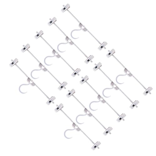 NUOBESTY Perchas para Pantalones de Plástico Ajustables 10 Unidades Color Beige Pinzas Antideslizantes para Colgar Ropa Almacenaje Práctico para Faldas y Pantalones en Armario