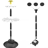 Yuanpgky Fontaine solaire 2,5 W 7 V pour bain d'oiseaux, piscine et terrasse avec 9 têtes...