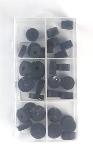 COMAP S279503 Set of 36 Large Solid Drilled Sealing Valves Large Diameter, Black, 15x7x3 cm - Image 2