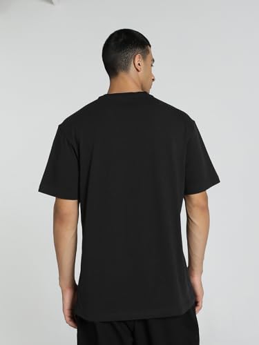 Image of Puma Men Cotton Solid Relaxed Fit T-Shirt