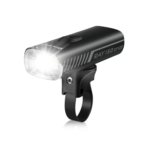 OLIGHT RAY150 Fahrradlicht, Bis zu 150 Lux 700 LM Superhelle LED StVZO Zugelassen Fahrradbeleuchtung, IPX6 Wasserdicht Fahrradlichter Vorne, USB Aufladbar Fahrradlampe mit 2 Beleuchtungsmodi