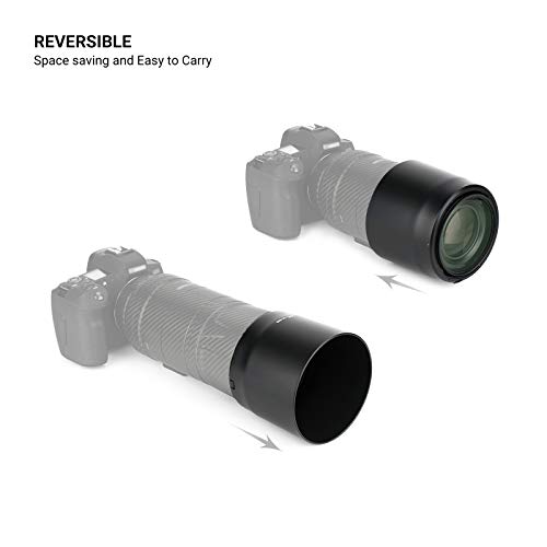 Image of Lens Hood for Canon RF 600mm f /11 is STM Lens on EOS R6 R5 RP R Camera, RF 600mm Lens Hood Reversible Lens Shade Replace Canon ET-88B Hood, Compatible with 82mm Filters and 82mm Lens Cap