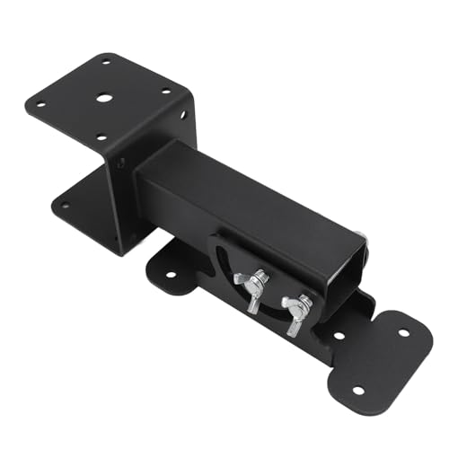 Kit de soportes metálicos pesados para elevación de vigas en techos GLOGLOW, 3 piezas, ajustables de 0 a 180 grados con recubrimiento en polvo negro, para pérgolas, cenadores y cubiertas de patios miniatura 7