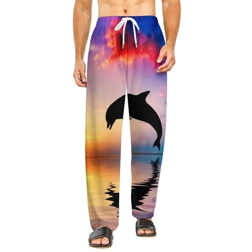 Bas de pyjama femme long Dauphin, fini les nuits fraîches avec ce pantalon de détente avec poches S