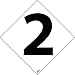 NMC DCN42 NFPA Number Label, "2", 5" Width x 5" Height, Pressure Sensitive Vinyl, Black on white (Pack of 5)