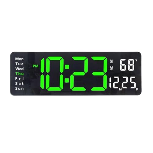 Kupshyat Smart Green LED Digital Wall Clock - Image 2