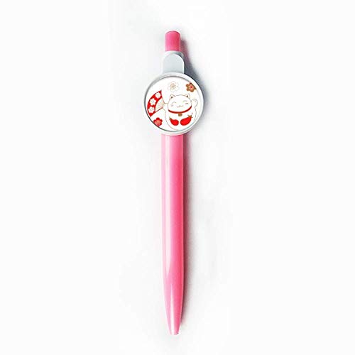Stylo à bille rétractable en cuivre bleu pour prendre des notes au bureau avec un motif japonais