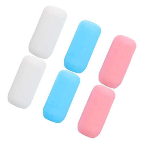 Gogogmee Manicotti Elastici per Bottiglie da Viaggio in Silicone 22Cm Set da 6 Pezzi Anti-Perdite Copribottiglie Colorati per Shampoo Lozione Detergente Protezione Contenitori Viaggio