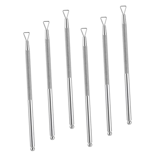 SOESFOUFU Manicure Nail Tools Set 6pcs Nail Polish Remover Tool Cuticle Pusher Stainless Steel