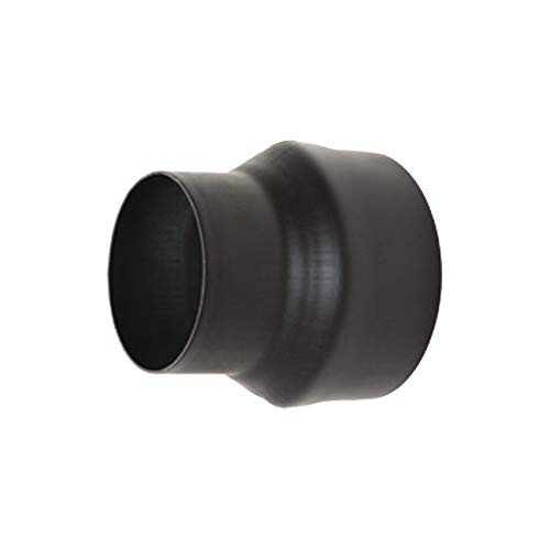 Rauchrohr Ofenrohr Erweiterung 120mm auf 150mm schwarz metallic Kaminrohr Cover