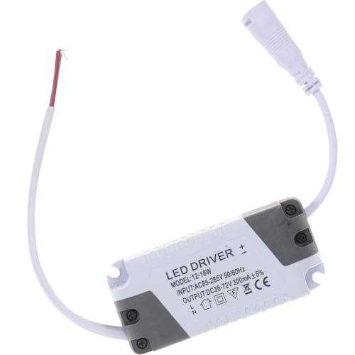 VILLCASE 18w Controlador Led De Corriente Constante Dc Adaptador De Alimentación Para Luces Led Fuente De Alimentación Silenciosa Y Segura Para Lámparas De Techo Focos Y Tiras