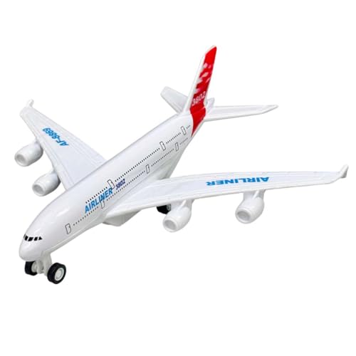 Image of Breatoi! 1:750 Scale Die-Cast Airliner Mini Pullback Plane Toy Vehicle with Lights & Sounds | Compact Aviation Collectible