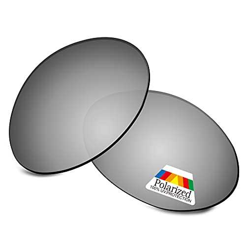 Bwake Lentes de repuesto para Oakley Eye Jacket 1.0 Gafas de sol polarizadas, Plateado (Satin silver),
