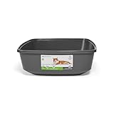 So Phresh Open Cat Litter Box Charcoal X-Large 22.4" L X 16.9" W X 4.3" H