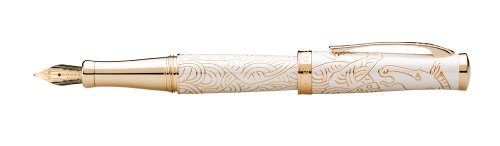Cross 2014 Year Of The Horse Special Edition Collection, Imperial White Lacquer, Fountain Pen With Medium 18 Karat Gold Nib (At0316-15Md) #TOP1